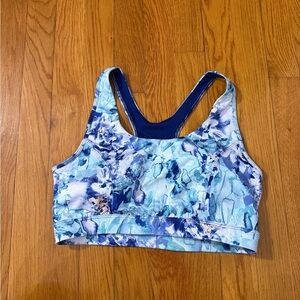 Floral Blue Women's Sports bra